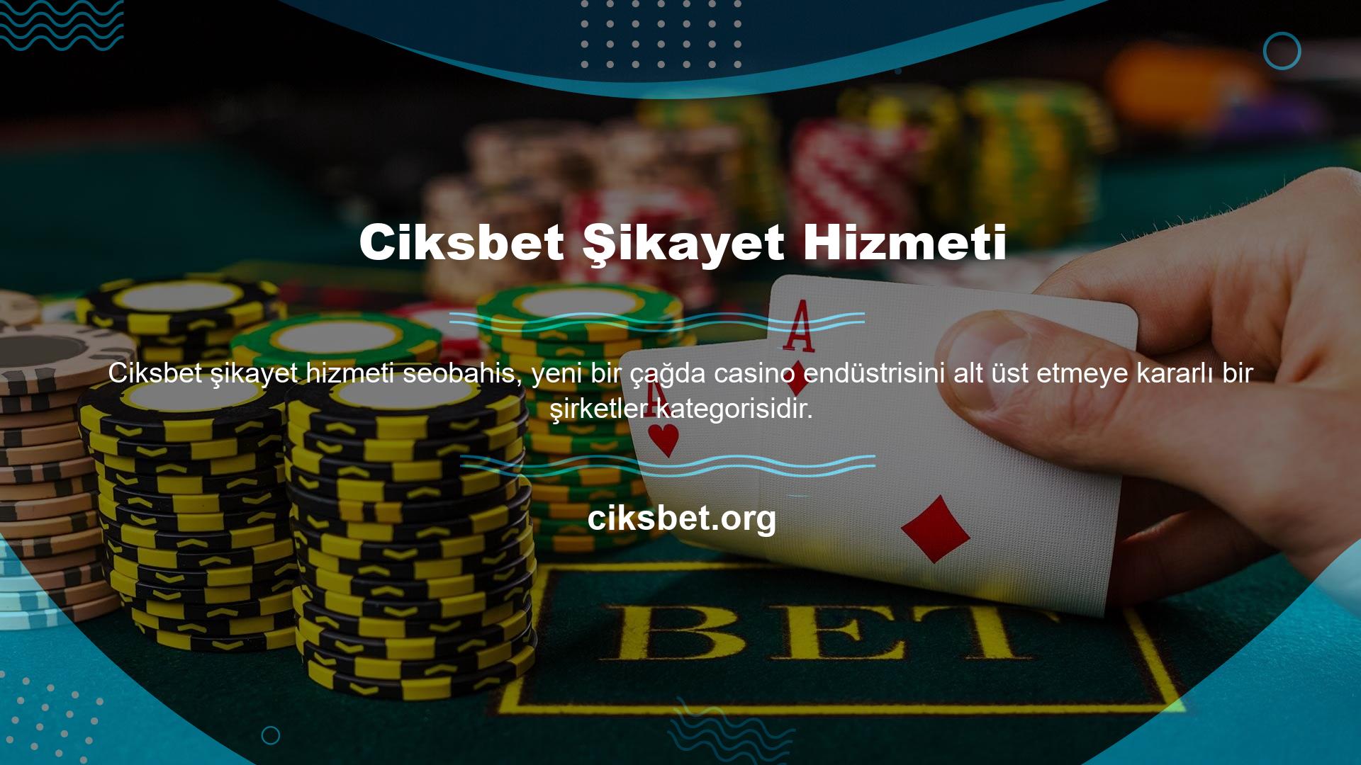 Sizler için Ciksbet casino kategorisini keşfederken heyecan duyduk ve aldığımız bilgilerden son derece memnun kaldık